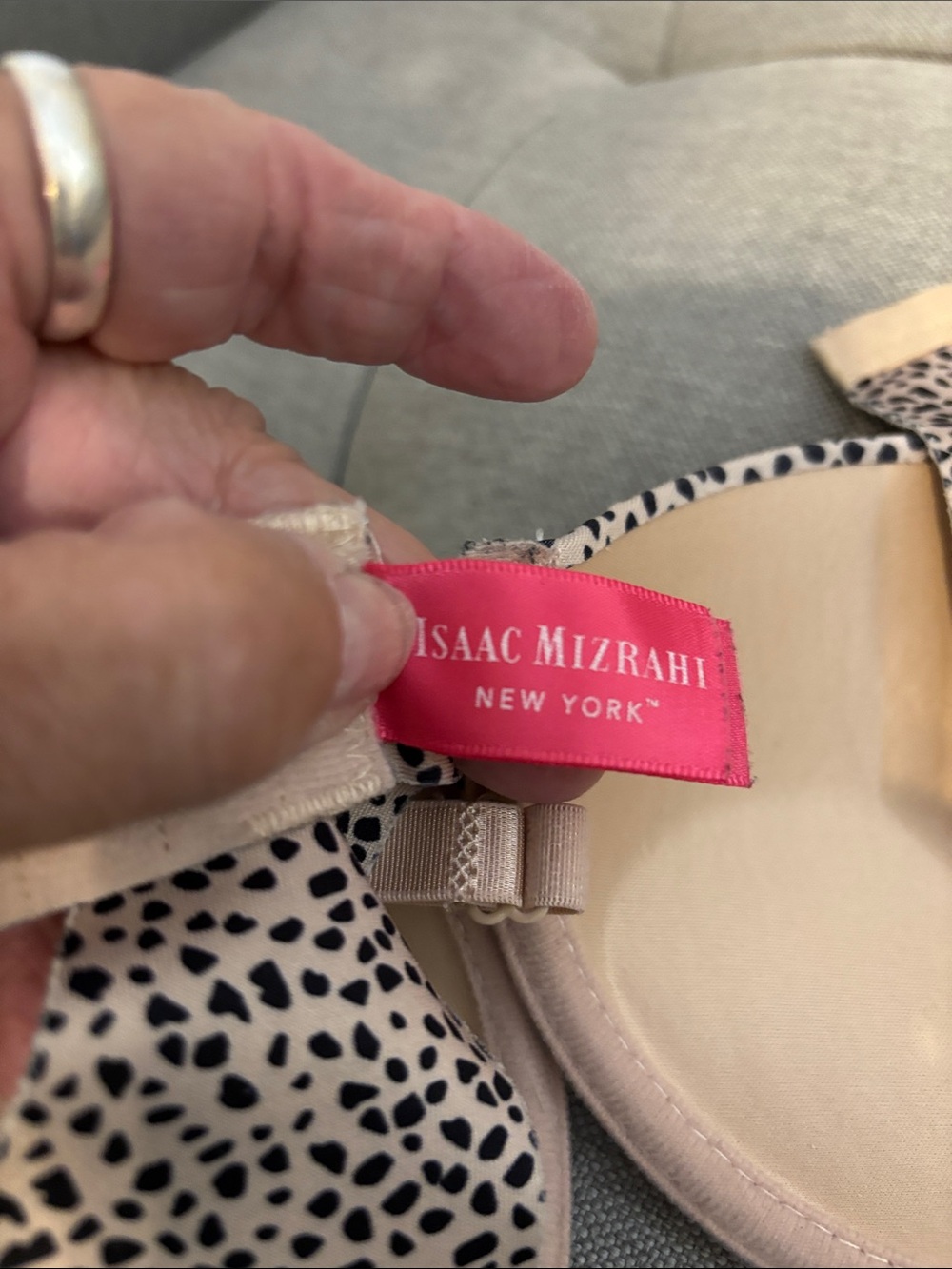 Isaac Mizrahi Beige Leopard Print Push-Up Underwire Bra - Picture 4 of 5